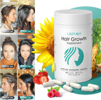 Lazpowfi Complemento para el Crecimiento del Cabello con Biotina 10000mcg, 30-en-1