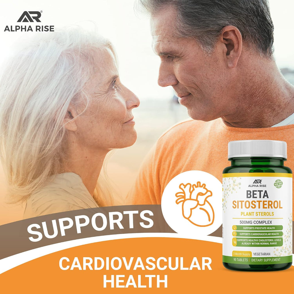 Beta Sitosterol 500 mg - 90 Comprimidos - No Transgénico - Salud Prostática y Colesterol