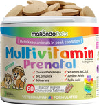 Makondo Pets Vitaminas Prenatales para Perros y Gatos - Suplemento con Ácido Fólico, Calcio y Hierro