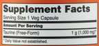 NOW Foods Taurina Doble Concentración 1000 mg - 100 Cápsulas Veganas