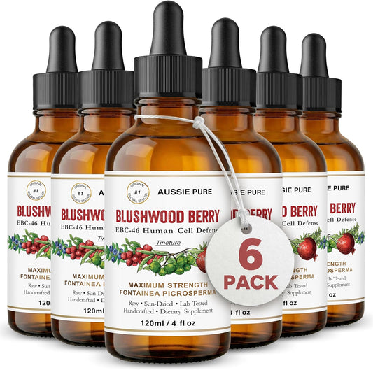 Aussie Pure Blushwood Berry EBC-46 Tintura de Máxima Potencia - 6 Botellas de 120 ml