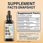 Think Above Vitaminas B1 B6 B12 Gotas Líquidas - 60 Días - Sabor Afrutado