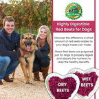 Olewo Remolacha Roja para Perros Granulado – Complemento Alimenticio para Apoyo Interno, Sensibilidad de la Piel y Equilibrio General, Fibra Prebiótica y Nutrientes de Alimentos Integrales, 623 g
