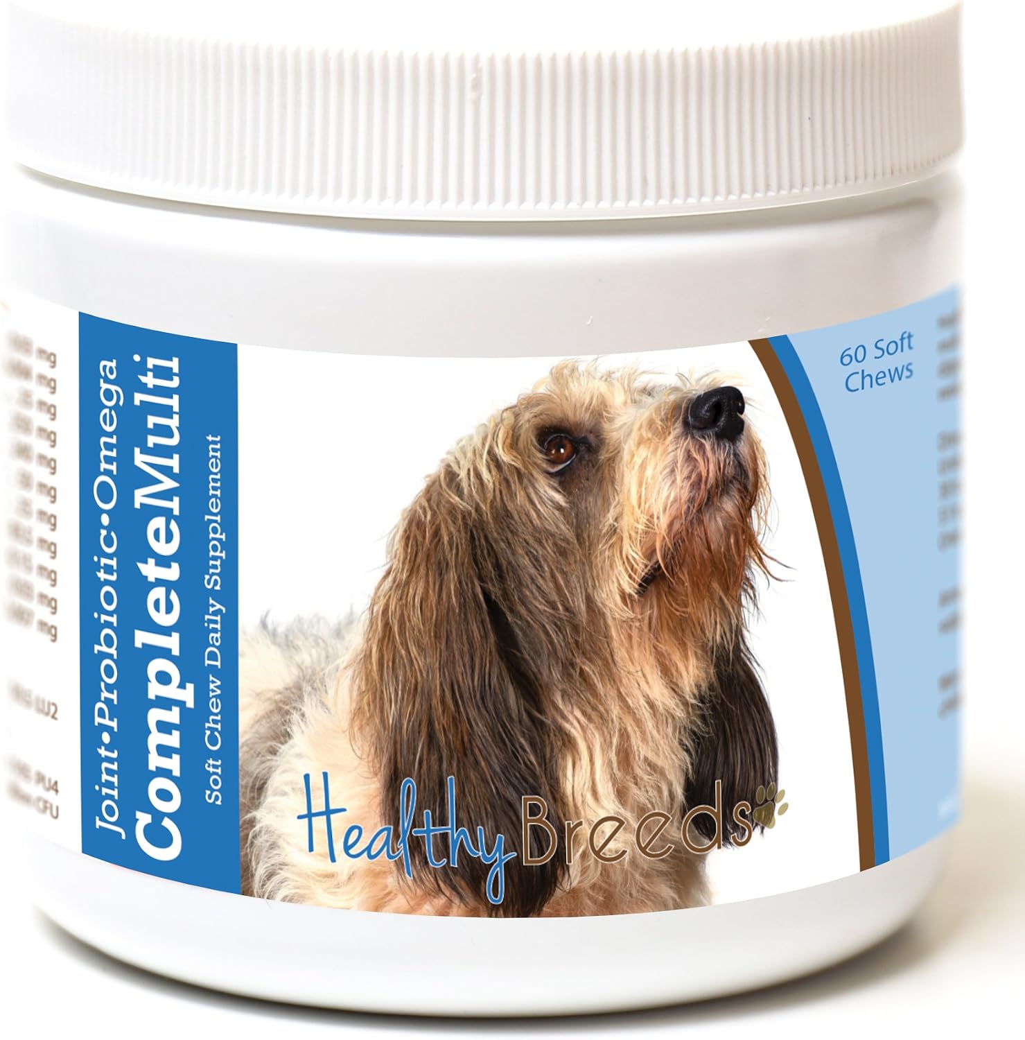 Healthy Breeds Petits Bassets Griffons Vendeen Multivitamínico Todo en Uno Masticable Blando (60 unidades)