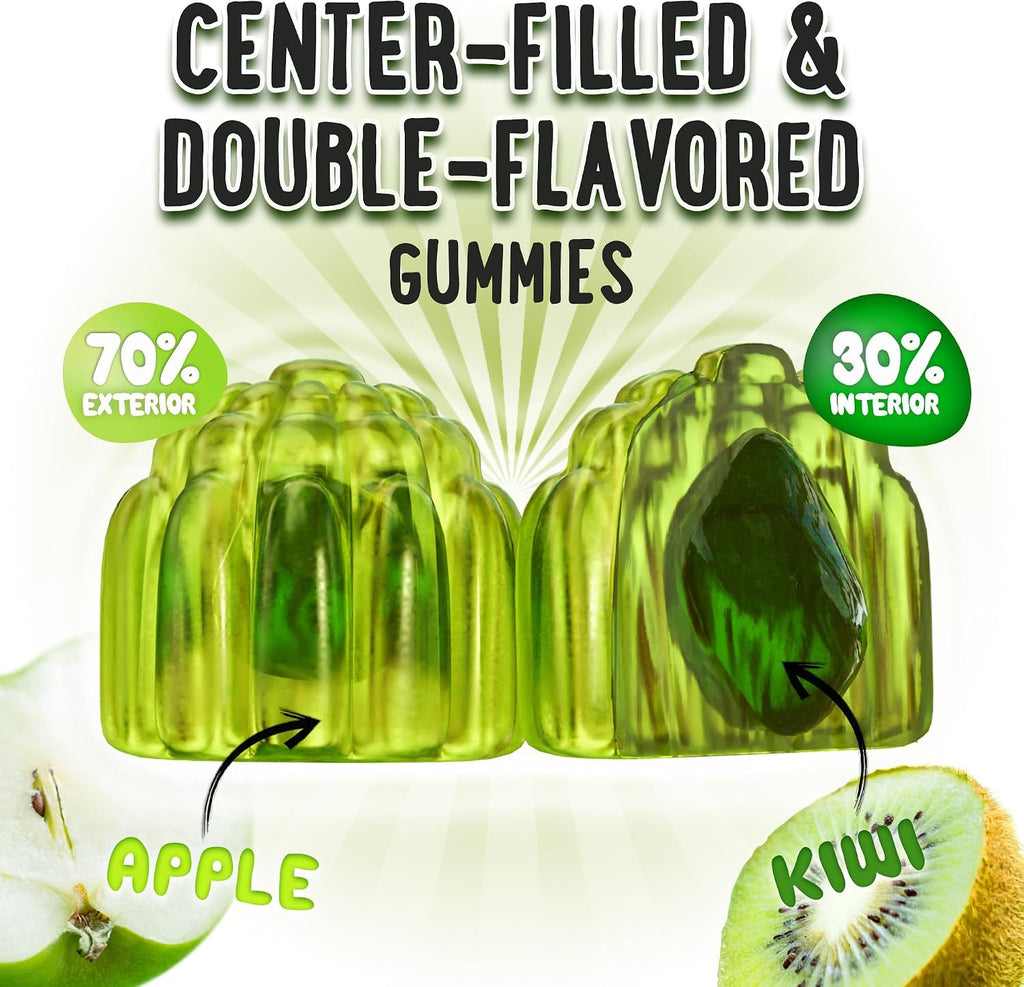 OH MY CHEWY Gominolas de Vitamina D3, K2 y Calcio - 5000 IU D3, 120 mcg K2 (MK-7), 120 mg Ca - Vegano y No GMO - 120 unidades