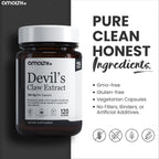 Cápsulas de Extracto de Garra del Diablo 500 mg | Suplemento Herbal Vegano | 120 Cápsulas Vegetales