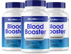 (3 Pack) Microbio Blood Booster 180 Cápsulas - Suplemento Natural para el Flujo Sanguíneo