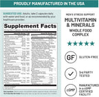 NatureWise Multivitamínico para Hombres + Apoyo Anti Estrés + Minerales Iónicos Fúlvicos + Probióticos - 60 Cápsulas (1 Mes)