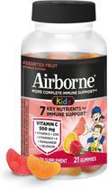 Airborne Kids Gomitas de soporte inmunológico, 21 gomitas, sabor a frutas variadas