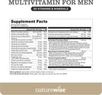 NatureWise Multivitamínico para Hombres - Suplemento Diario con Vitaminas, Minerales y Hierbas - Energía, Rendimiento, Inmunidad - 60 Cápsulas (1 Mes)