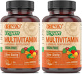 DEVA Multivitamínico y Mineral Vegano - Fórmula Diaria con Greens - Sin Hierro - 90 Comprimidos Recubiertos (Pack de 2)