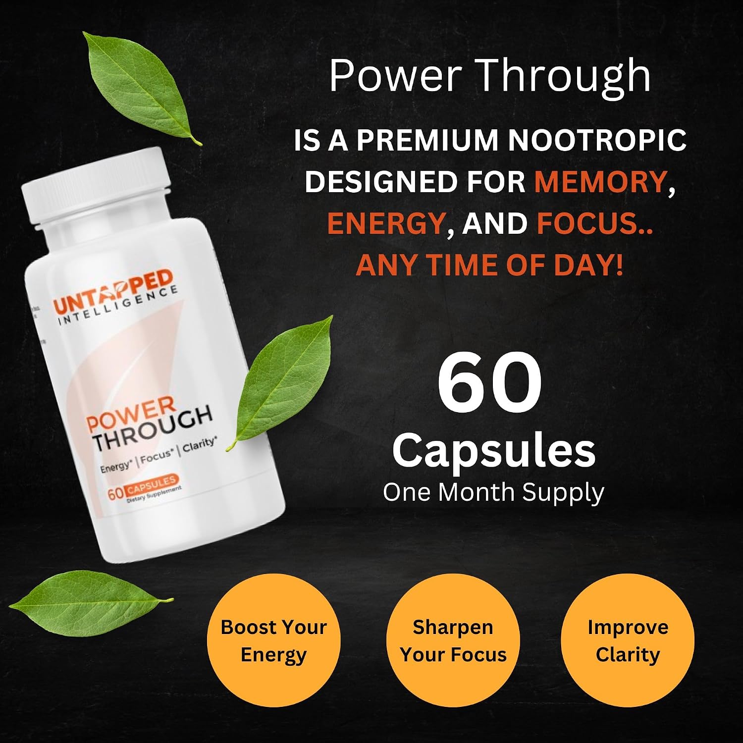 Power Through - Suplemento Nootrópico para Memoria y Enfoque
