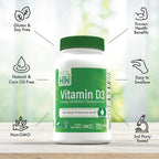 Vitamina D3 10.000 UI 120 Cápsulas Blandas - Health Thru Nutrition
