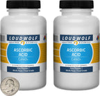Ácido Ascórbico (Vitamina C) en Polvo Fino - 99.9% Pureza - 1 Libra (2 Frascos)