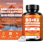 Vitamina D3 K2 (MK-7) 10.000 UI con Magnesio Glicinato y Potasio - Complejo Sistémico para Huesos, Músculos, Corazón e Inmunidad - Alta Absorción, 60 Cápsulas