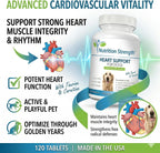 Nutrition Strength Apoyo cardíaco para perros con taurina y carnitina, 120 comprimidos masticables