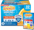 Emergen-C Immune+ Triple Action - Polvo para Soporte Inmunitario con BetaVia, Vitamina C, Vitaminas B, Vitamina D y Antioxidantes, Sabor Naranja - 50 Sobres