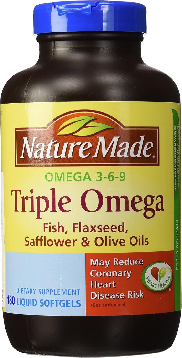 Nature Made Triple Omega 3 6 9 - 180 Cápsulas Blandas