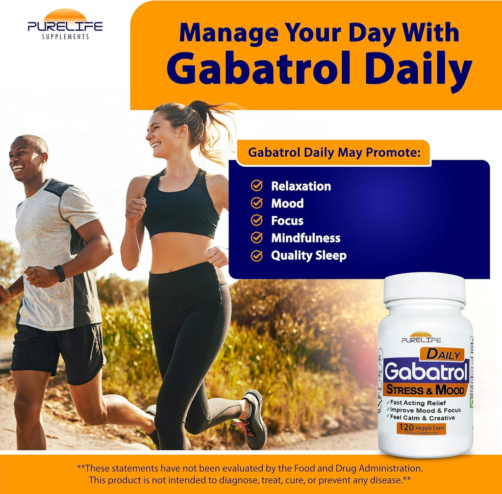 Gabatrol Daily – Suplemento de GABA de origen vegetal – 120 cápsulas vegetales