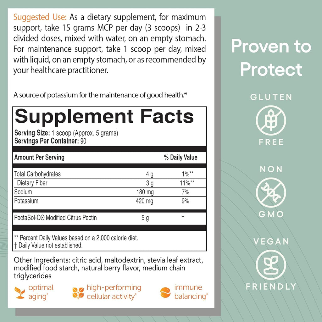 PectaSol Pectina Cítrica Modificada – 551g Polvo de Bayas – Suplemento para la Salud Corporal Total