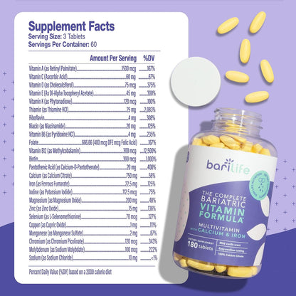 Bari Life Complete Bariatric Multivitamin - – Desarrollado por un cirujano bariátrico: El Dr. Stephen Boyce creó – Image 2