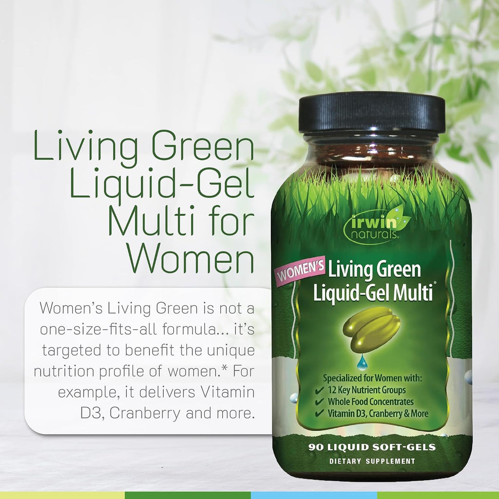 Irwin Naturals Living Green Multivitamínico para Mujeres - 90 Cápsulas Blandas