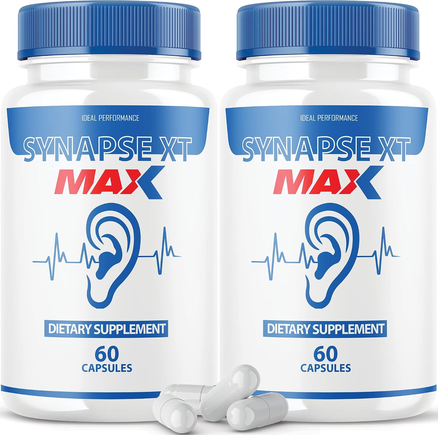 Synapse XT Max - Complemento alimenticio para el apoyo auditivo (120 Cápsulas, Pack de 2)