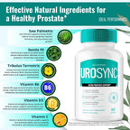 UroSync Salud de la Próstata - Suplemento Natural para Hombres, 3 Pack
