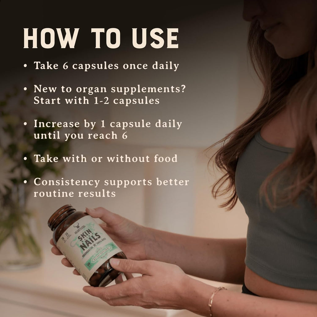 HEART & SOIL Colostro Bovino 100% Grass Fed – 3000mg, 180 Cápsulas