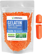 XPRS Nutra Cápsulas Vacías de Gelatina Tamaño 5 - 1000 Unidades - Cápsulas Pequeñas para Rellenar - Ideal para Suplementos Caseros (Rojo)