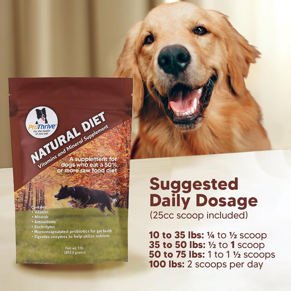 ProThrive Suplemento vitamínico para perros - Dieta natural, 454 g – Image 7