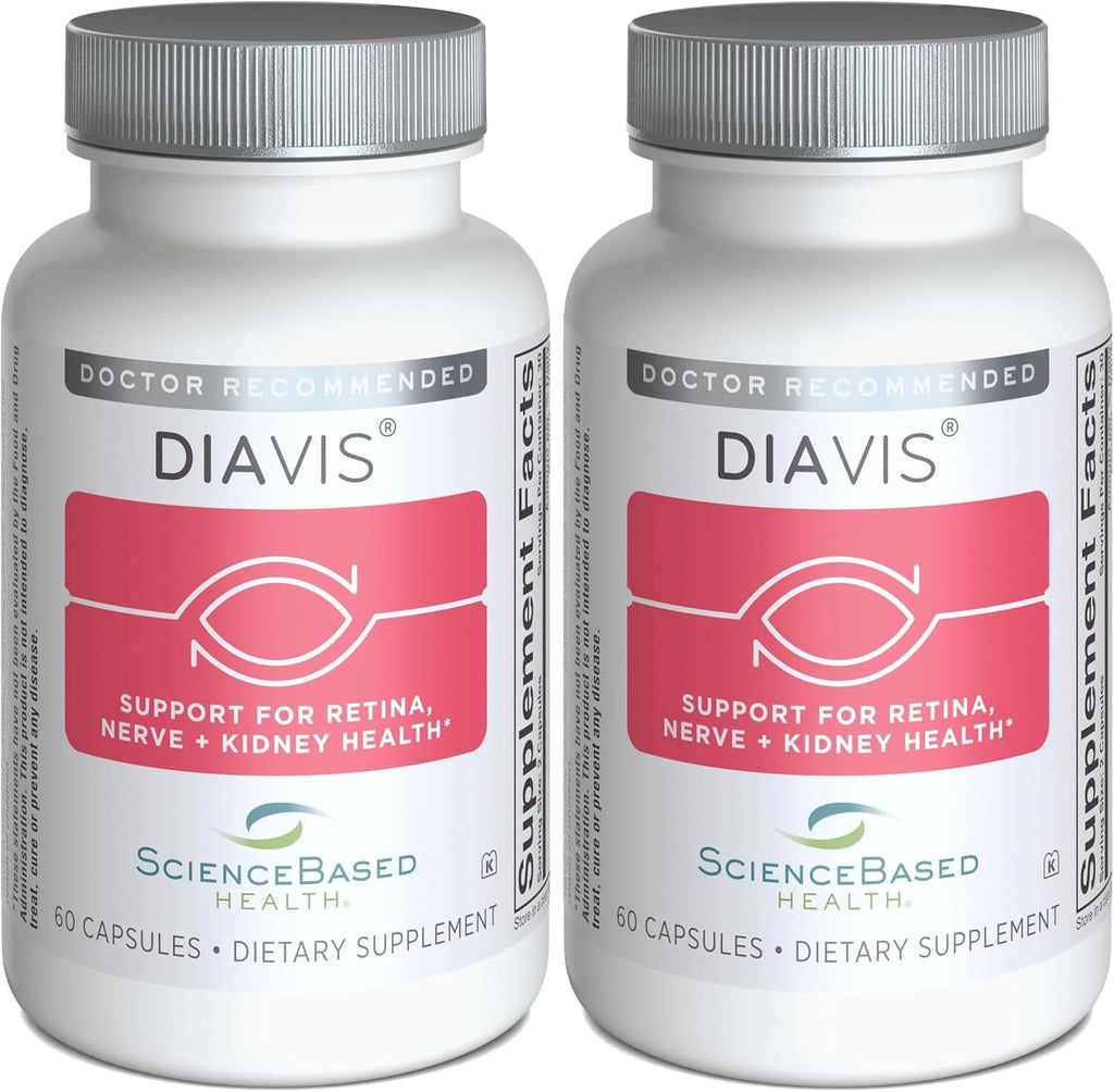DiaVis – Suplemento para la salud retiniana y nerviosa – con benfotiamina, curcumina, resveratrol y extracto de uva – 60 cápsulas