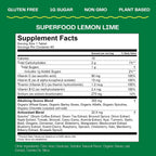 Amazing Grass Fizzy Green Tablets Superfood, Sabor Limón Lima, 30 Comprimidos (3 Tubos de 10)