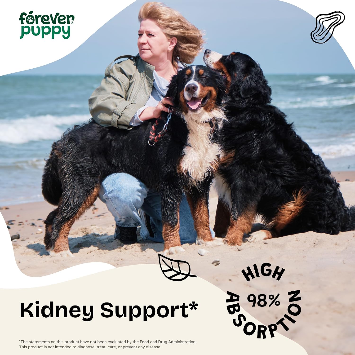 Forever Puppy Kidney Support Drops - Gotas de Apoyo Renal para Perros - Cordyceps, Astrágalo y Ortiga - 60 ml