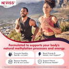 NEVISS Gominolas de Vitamina B12 Metilada 5000mcg con L-Metilfolato, Hierro, B6 y D3 - 2 Envases