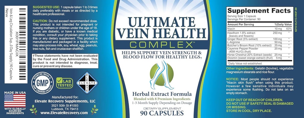 Leg & Vein Circulation Supplement – 8-in-1 Formula