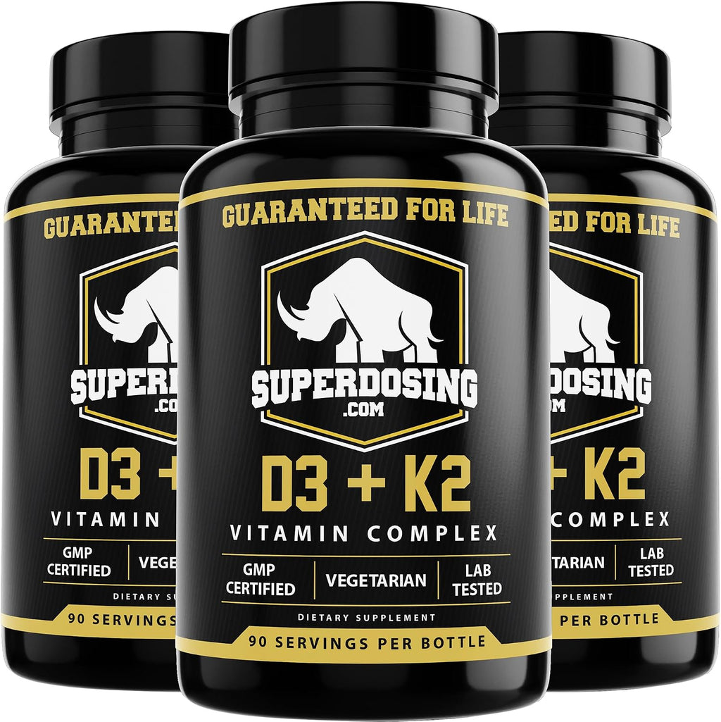 Max Strength Vitamina D3 10000 UI y K2 1500 mcg - 1 Botella