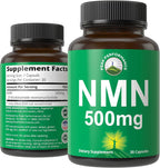 NMN Estabilizado 500mg por Cápsula - Nicotinamida Mononucleótido - Alta Potencia (2 Cápsulas = 1000mg)