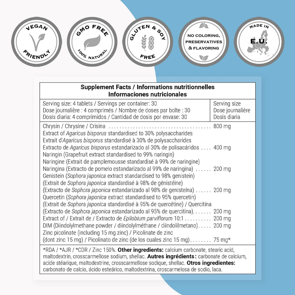 Supersmart - Natural Anti Aromatase Support (Fórmula Avanzada) - 120 Comprimidos