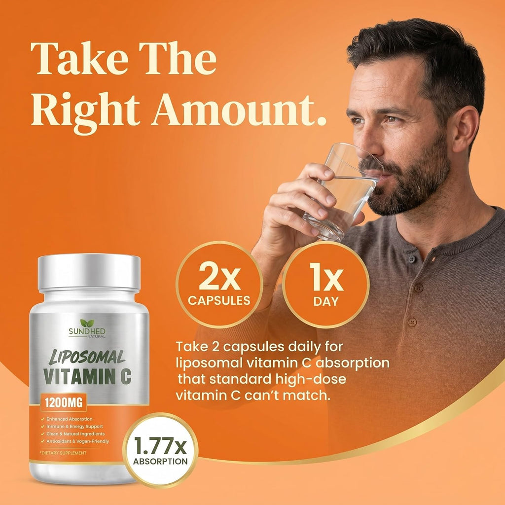 Vitamina C Liposomal Pura - 1200 mg - 60 Cápsulas