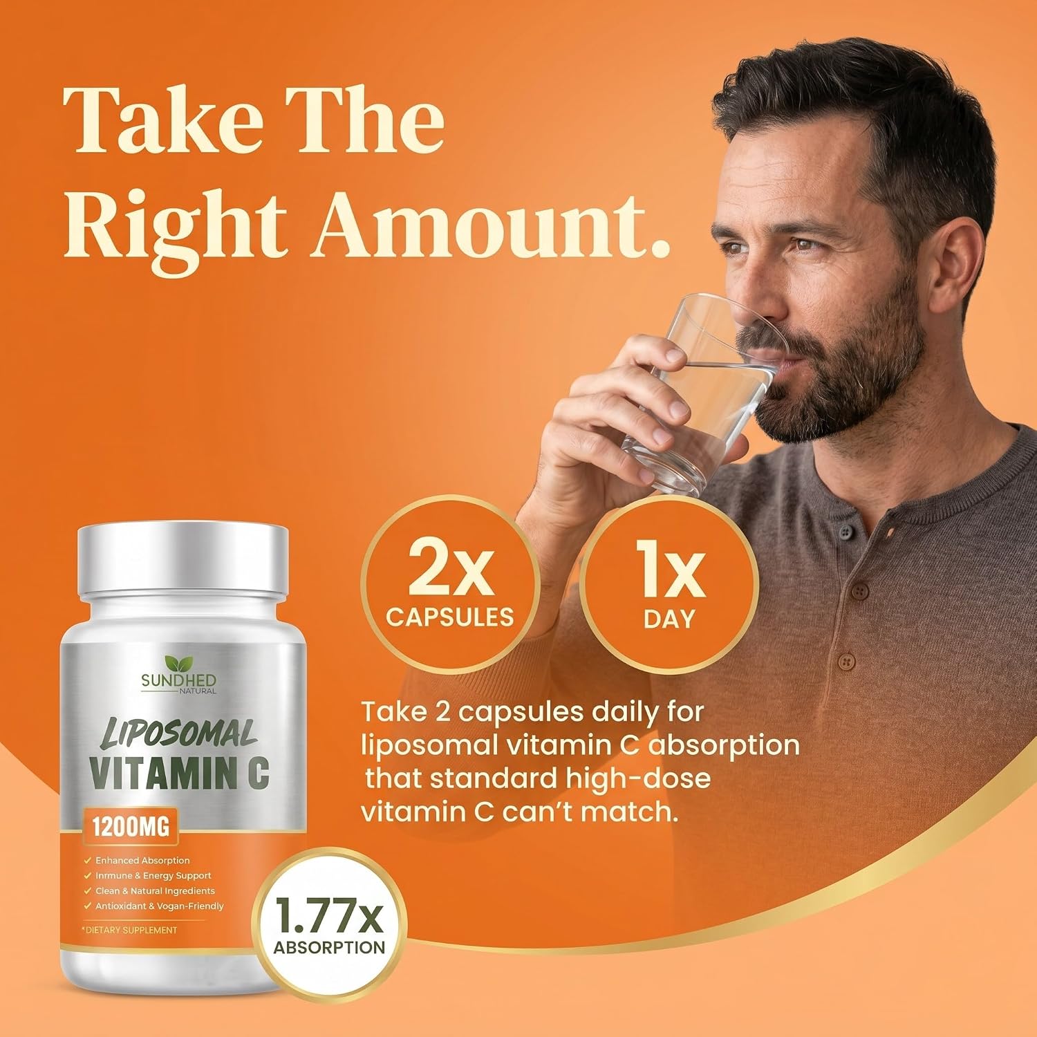 Vitamina C Liposomal Pura - 1200 mg - 60 Cápsulas