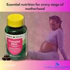 FUSION SHOP STORE – Vitaminas Prenatales para Mujeres, 120 Mini Cápsulas Blandas Multivitamínicas con Omega-3 DHA