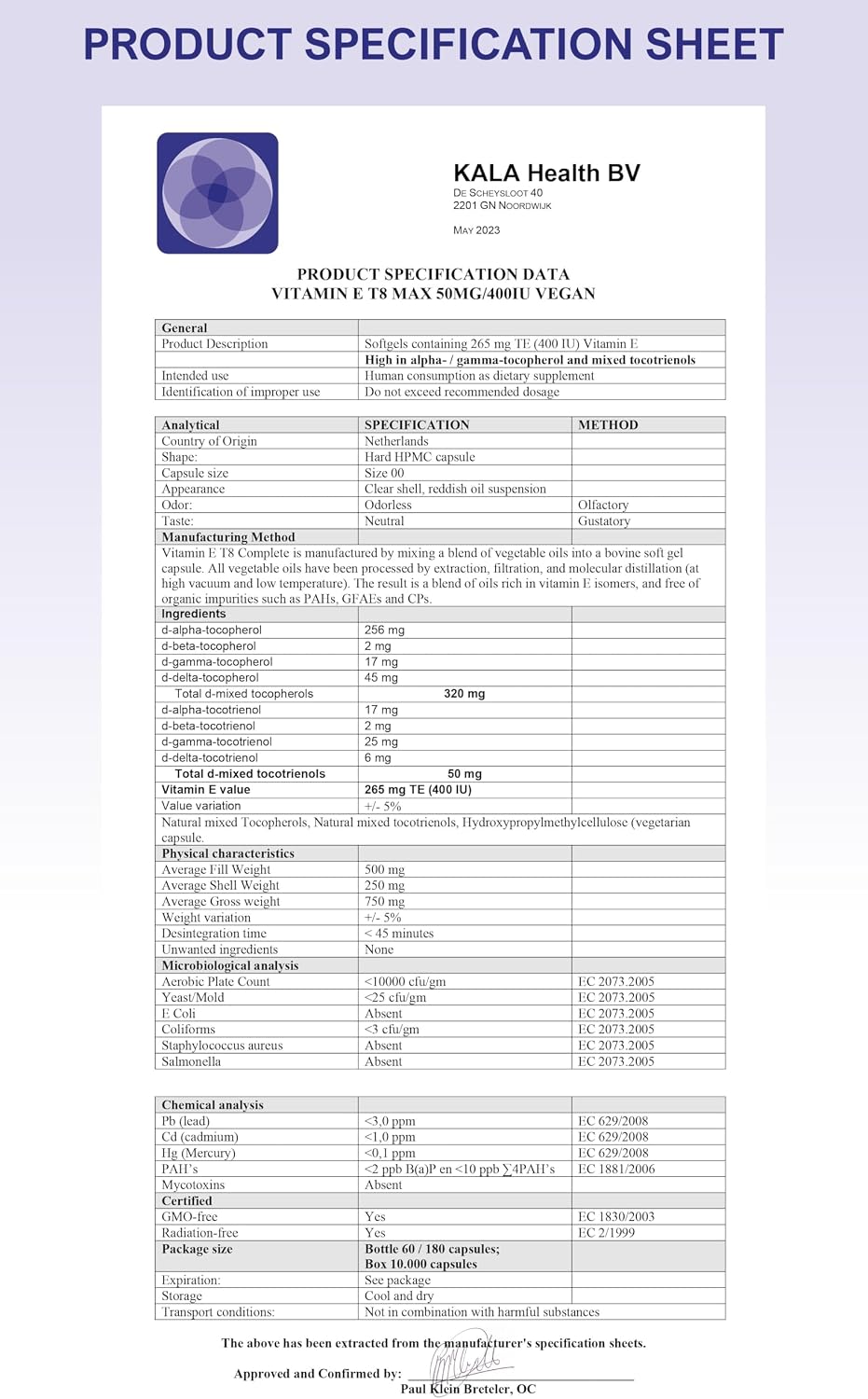 Procapsin T-8 Vitamina E 400 UI Cápsulas con los 8 Formas de Vitamina E (Tocoferoles y Tocotrienoles) | 60 Cápsulas Veganas