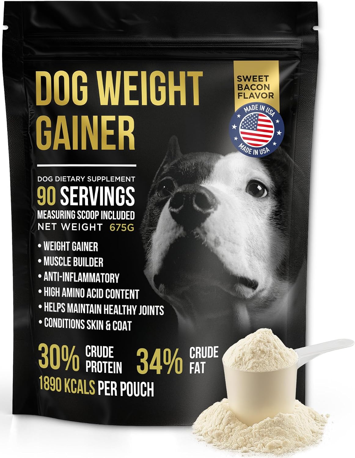Dog Weight Gainer 90 Servicios - Suplemento para Aumento de Peso y Músculo para Perros - PET CARE Sciences