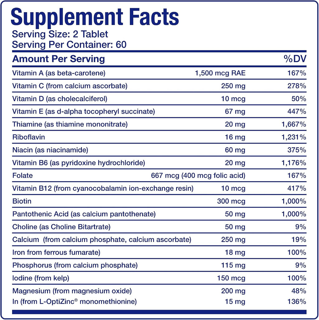 Multivitamínico 30 en 1 para Mayores de 50 con Hierro - Anabolic Laboratories
