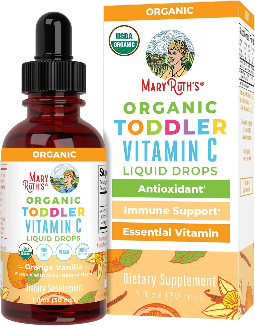 MaryRuth's Gotas Orgánicas de Vitamina C para Niños Pequeños (1-3 Años) – 15 mg por dosis – 30 dosis