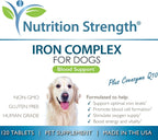 Hierro para Perros con Anemia - Suplemento Nutrición Strength, 120 Comprimidos Masticables