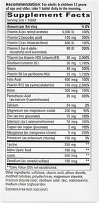Alpha Betic Multivitamínico Plus Energía Extendida - 30 comprimidos
