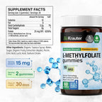 BIO KRAUTER® Gominolas de L-Metilfolato 15 mg - 60 Gominolas Veganas