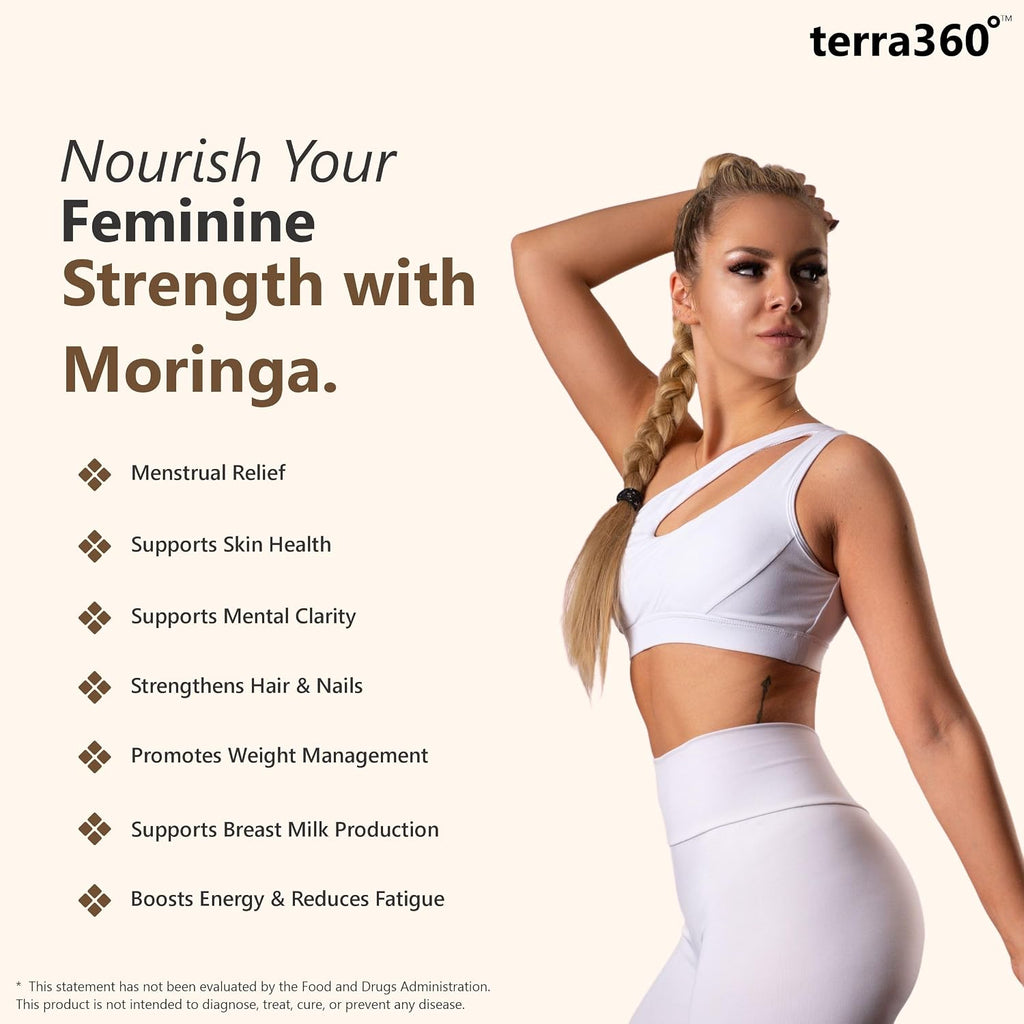 Cápsulas de Moringa Orgánica en Polvo - 800mg, 60 Cápsulas